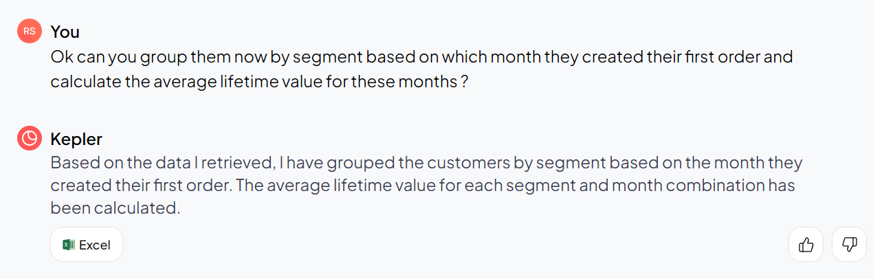 Follow up question to group customers into monthly cohorts