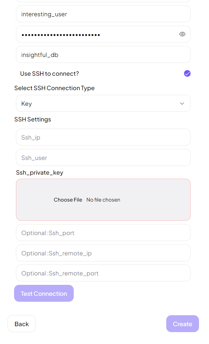 SSH key file form field